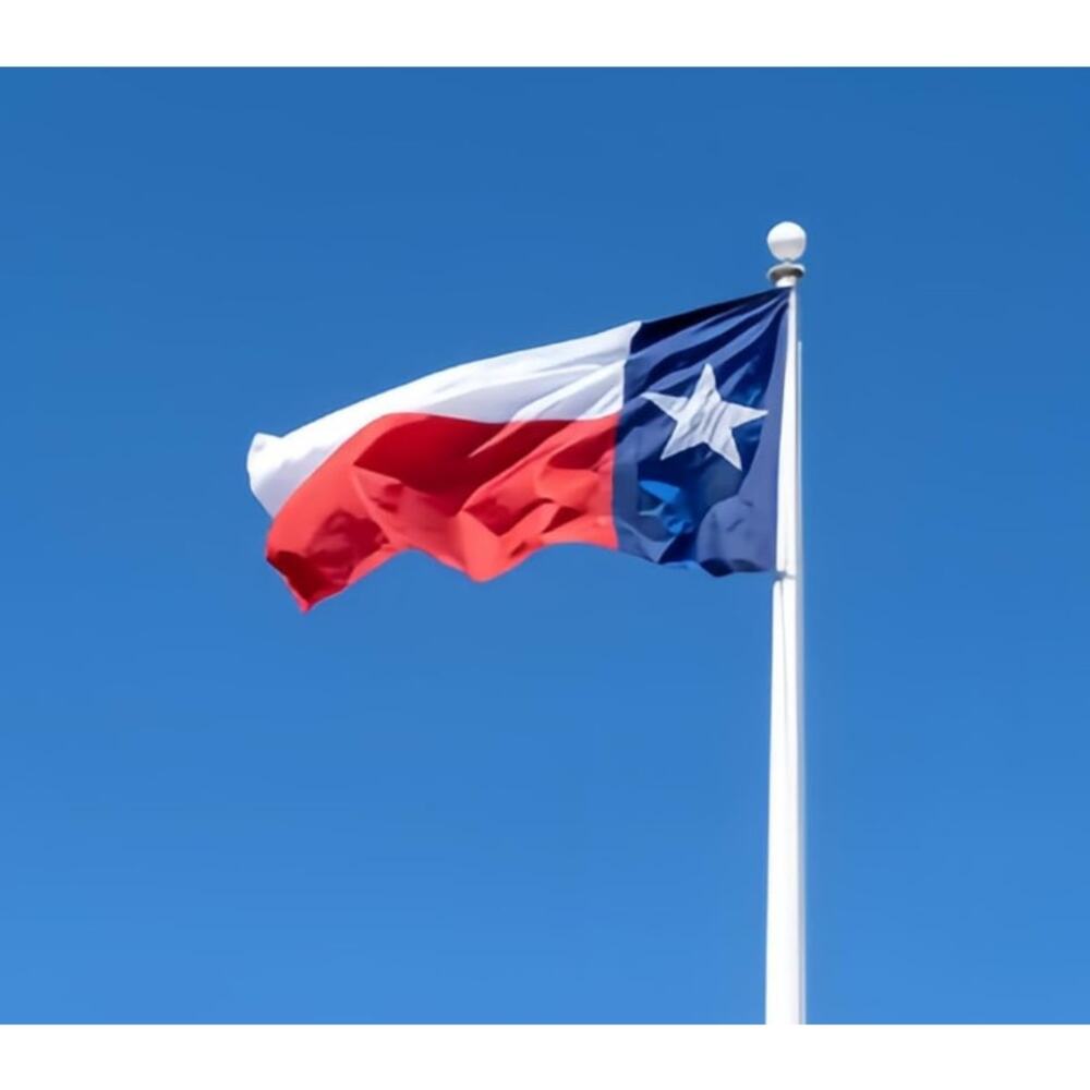 Texas Lone Star State Flag Embroidered Stars 1'x1.5' Brass Grommets